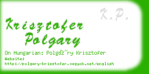 krisztofer polgary business card